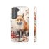 Christmas Fox in a Wreath of Red Berries - Impact Resistant Phone Case Samsung Galaxy S21 FE Matte